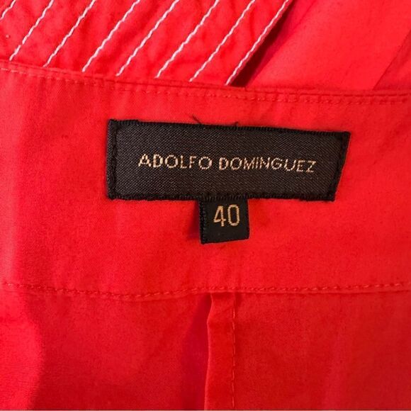 Adolfo Dominguez Red Belted Sleeveless Dress Size 8 - Picture 12 of 12
